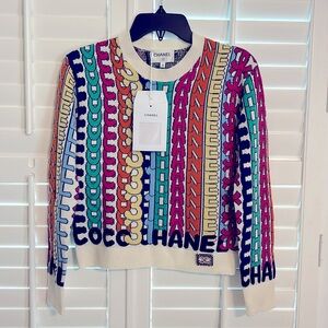Chanel cashmere sweater.